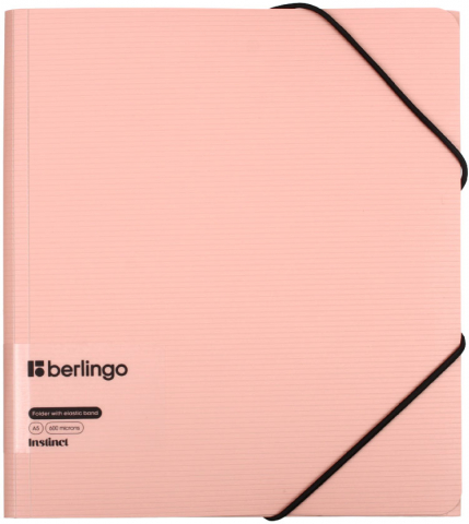 Папка пластиковая на резинке Berlingo Instinct (А5) толщина пластика 0,6 мм, фламинго Папка пластиковая на резинке Berlingo Instinct (А5) толщина пластика 0,6 мм, фламинго