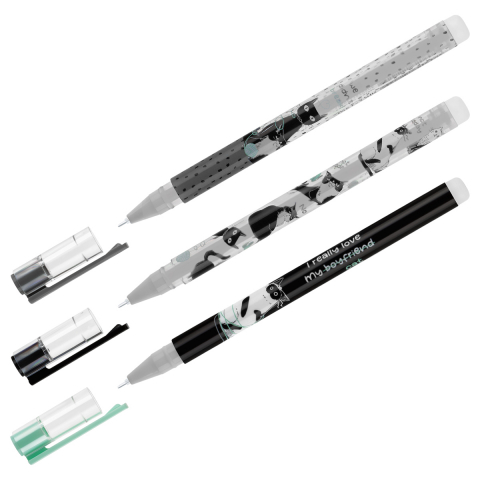 Ручка гелевая Meshu «Пиши-стирай» Cats Knot, корпус ассорти, стержень синий