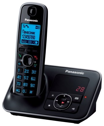 Телефон KX-TG6621RU Panasonic беспроводной, черный Телефон KX-TG6621RU Panasonic беспроводной, черный