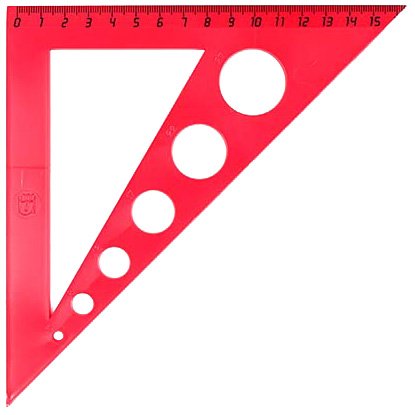 Треугольник пластиковый «Юниопт», 16 см, 45°, ассорти (цена за 1 шт.)