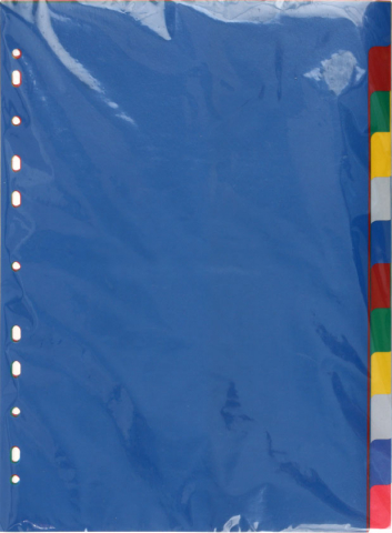 Разделители для папок-регистраторов пластиковые Attache Economy, 12 л., индексы по цветам (без нумерации)