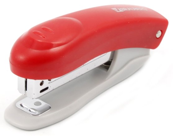 Степлер Flagman скобы №10, 12 л., 90 мм, серый с красным