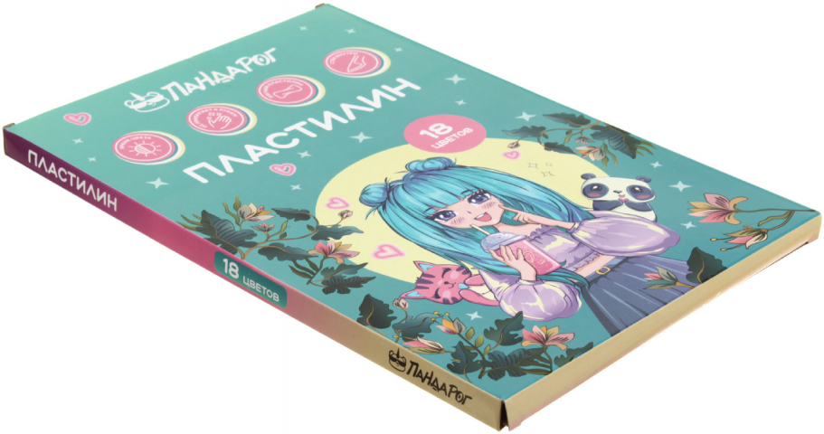 Пластилин «ПандаРог. Аниме» 18 цветов, 360 г, со стекой