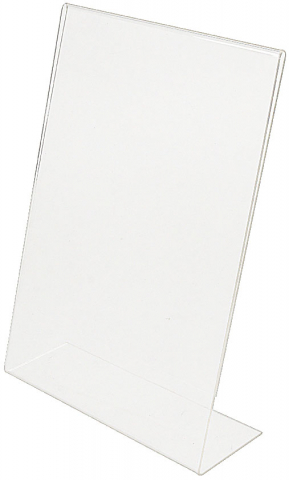 Подставка настольная для рекламных материалов из оргстекла Berlingo Standard, А4 (210*300*70 мм), односторонняя, вертикальная