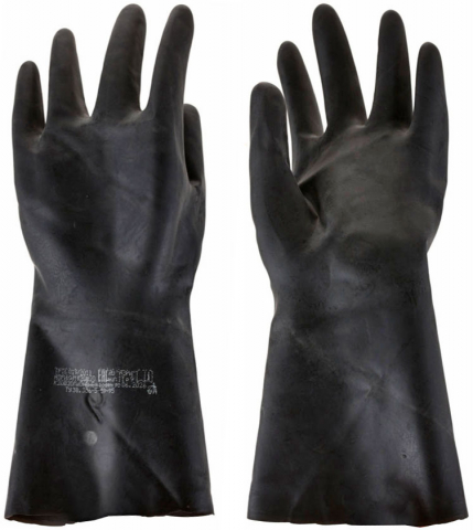 Перчатки резиновые технические, размер 9, тип 2, черные