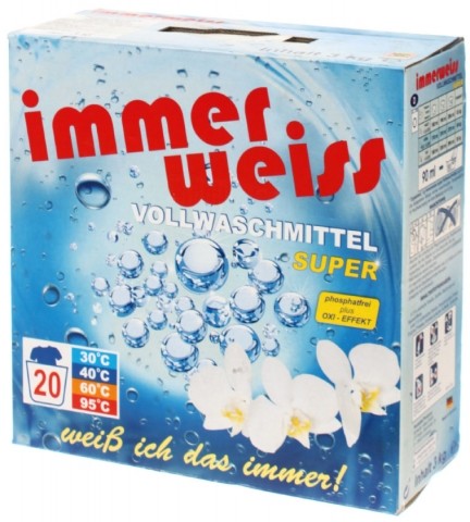 Порошок стиральный Immerweiss super, 3 кг, универсальный Порошок стиральный Immerweiss super, 3 кг, универсальный