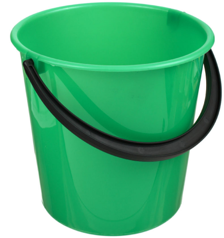 Ведро пластиковое 10 л, зеленое