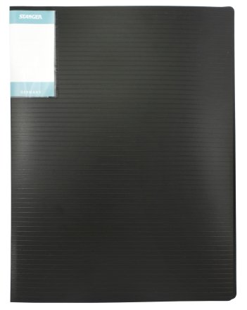 Папка-скоросшиватель пластиковая с пружиной Stanger, толщина пластика 0,7 мм, черная