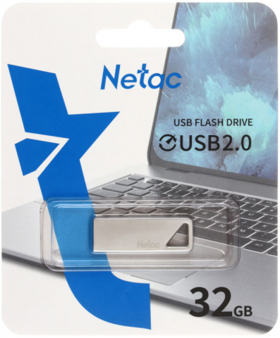 Флэш-накопитель Netac U326 (2.0), 32 Gb, корпус серебристый