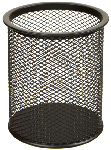 Стакан для канцелярских принадлежностей «Стамм», 100*90 мм, черный