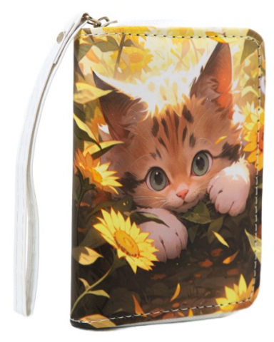 Кошелек детский на молнии 07-01-13/ 07-01-07, 12,5*1,5*9 см, «Кот 7»
