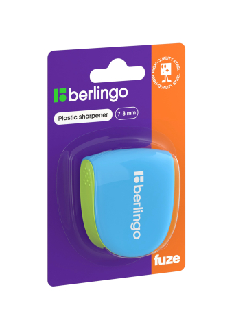 Точилка пластиковая Brauberg Fuze Ergo, 1 отверстие, с контейнером, голубая Точилка пластиковая Brauberg Fuze Ergo, 1 отверстие, с контейнером, голубая