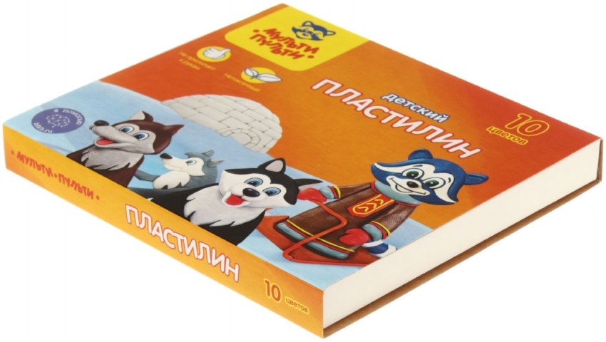 Пластилин «Енот на Аляске» 10 цветов, 150 г, со стекой