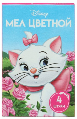Мелки цветные «Коты-аристократы», 4 шт., 4 цвета