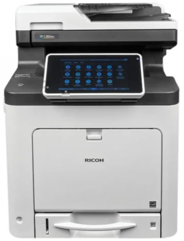 МФУ Ricoh SP C360SNw, A4, светодиодная цветная печать 1200x1200 dpi, сканер 600 dpi, дисплей, дуплекс, Wi-Fi