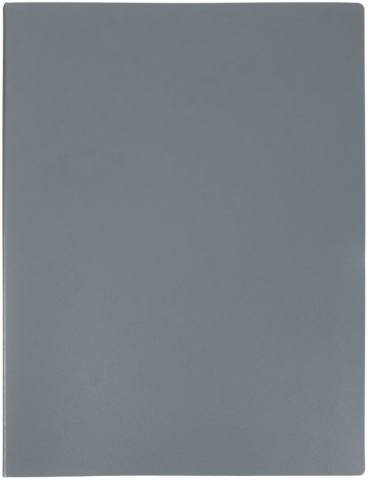 Папка пластиковая на 60 файлов «Стамм», толщина пластика 0,6 мм, серая