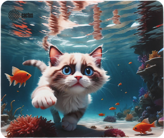 Коврик для мыши Cactus 300×250×3 мм, Fish Cat