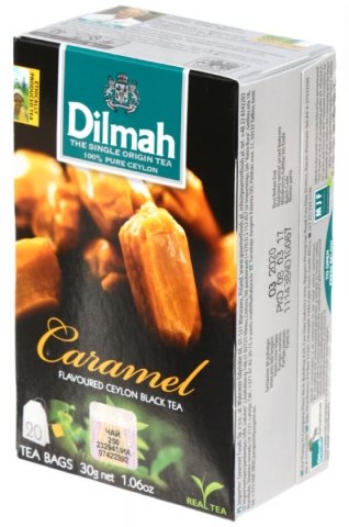 Чай Dilmah, 30 г, 20 пакетиков, чай черный с ароматом карамели, Caramel 