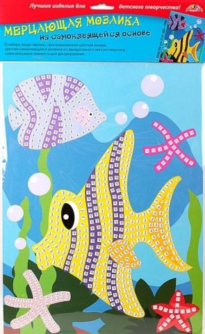 Набор для творчества «Мозаика самоклеящаяся» , 210*295 мм, «Рыбки» Набор для творчества «Мозаика самоклеящаяся» , 210*295 мм, «Рыбки»