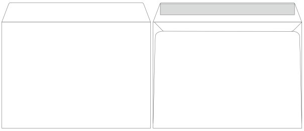 Конверт почтовый 162×229 мм (С5) силикон, чистый