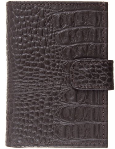 Кошелек для документов «Кинг» 4428, 100*140 мм, рифленый темно-коричневый