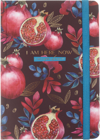 Ежедневник недатированный Brauberg А5 (на резинке), 145*205 мм, 128 л., Pomegranate