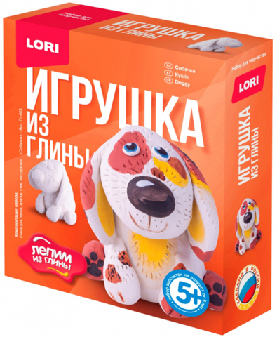 Набор для творчества Lori «Игрушка из глины», «Собачка»