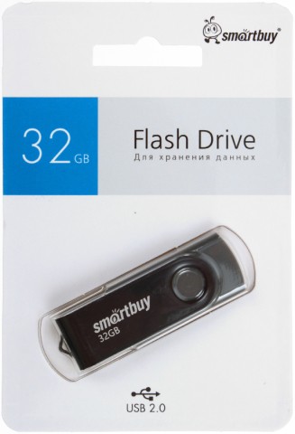 Флеш-накопитель SmartBuy Twist (2.0) 32 Gb, корпус черный Флеш-накопитель SmartBuy Twist (2.0) 32 Gb, корпус черный