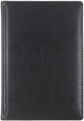 Ежедневник датированный на 2017 год Classic, 145*210 мм, 176 л., черный