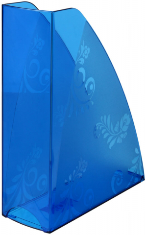 Лоток вертикальный «Цветы», 290*245*85 мм, прозрачно-синий
