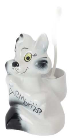 Ёршик для унитаза с подставкой «Кот-хулиган», 23*20*32 см