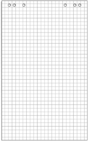 Блок бумажный для флипчартов OfficeSpace, 60*90 см, 20 л., клетка Блок бумажный для флипчартов OfficeSpace, 60*90 см, 20 л., клетка