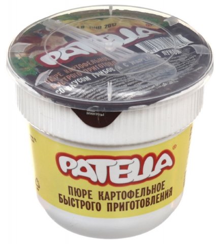 Пюре картофельное Patella, 40 г, со вкусом грибов и жареного лука 