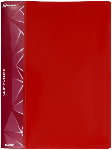 Папка-скоросшиватель пластиковая с пружиной «Бюрократ», толщина пластика 0,7 мм, красная