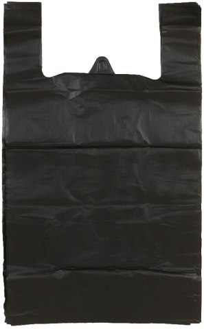 Пакет-майка 40+18×70 см, 30 мкм, 50 шт., черный