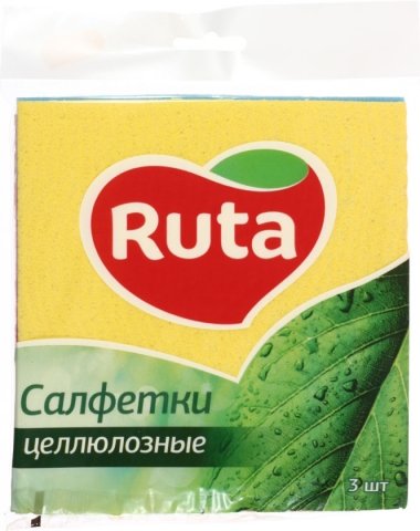 Салфетки целлюлозные губчатые Ruta, 3 шт.