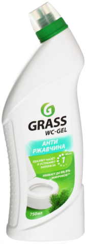 Средство для мытья туалетных и ванных комнат Grass WC-Gel, 750 мл