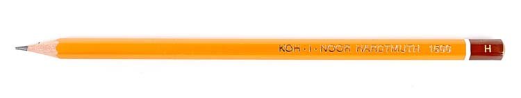 Карандаш чернографитный Koh-I-Noor 1500 твердость грифеля Т, корпус желтый, с декоративным наконечником Карандаш чернографитный Koh-I-Noor 1500 твердость грифеля Т, корпус желтый, с декоративным наконечником