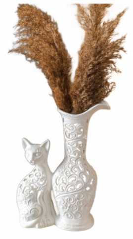 Ваза керамическая «Кот с кувшином», 12*23*32 см, «Кот с кувшином»