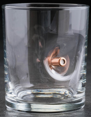 Стакан стеклянный для виски, 250 мл, «Непробиваемый», с пулей