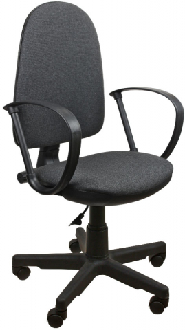 Кресло офисное Helmi HL-M30 «Престиж», обивка - серая однотонная ткань