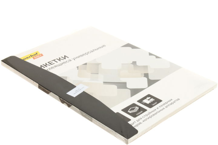 Бумага самоклеящаяся для изготовления этикеток Silwerhof Daily A4, 24 шт., 70×37 мм, 50 л., матовая, белая