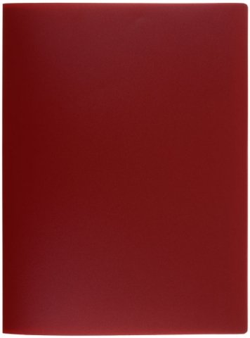 Папка пластиковая на 10 файлов OfficeSpace, толщина пластика 0,5 мм, красная