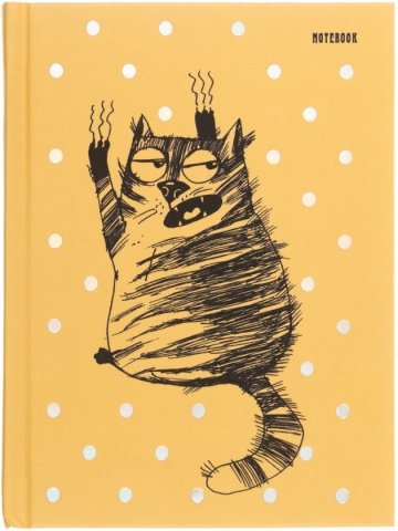 Книжка записная «Канц-Эксмо», 110*145 мм, 96 л., клетка, «Черный кот»