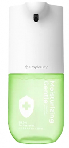 Диспенсер для мыла автоматический Simpleway, зеленый (с антибактериальным мылом - лайм, 300 мл)