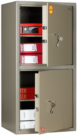 Офисный сейф Valberg серии ASM, ASM-90/2: 2 полки, 2 отделения, 55/63 л