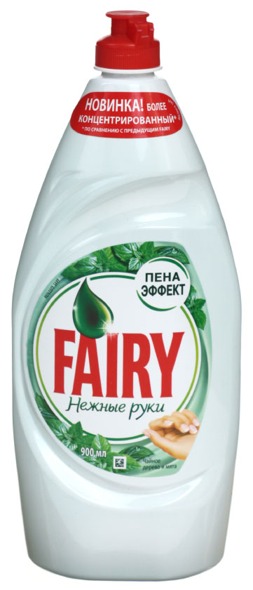 Средство для мытья посуды Fairy, 900 мл, «Чайное дерево и мята» Средство для мытья посуды Fairy, 900 мл, «Чайное дерево и мята»
