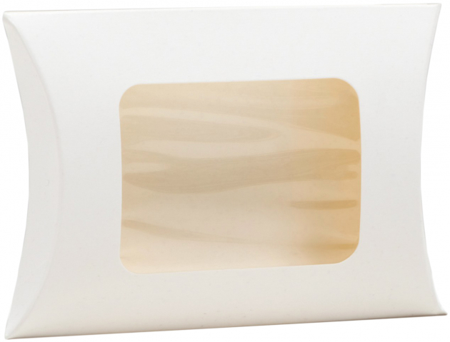 Коробка подарочная складная (разобранная, малая) 11×8×2 см, белая (с окошком)