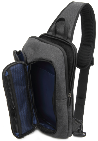 Сумка-рюкзак на плечо Kingslong KTB180802DG (диагональ 11 дюймов), серая Сумка-рюкзак на плечо Kingslong KTB180802DG (диагональ 11 дюймов), серая