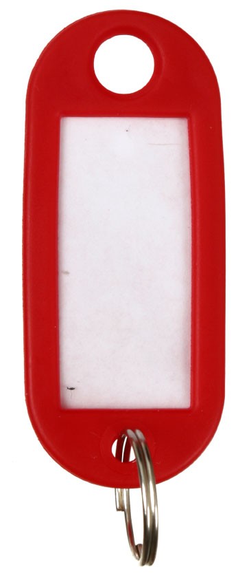 Набор брелков для ключей OfficeSpace, 52*22 мм, 10 шт., с пленкой, красный
